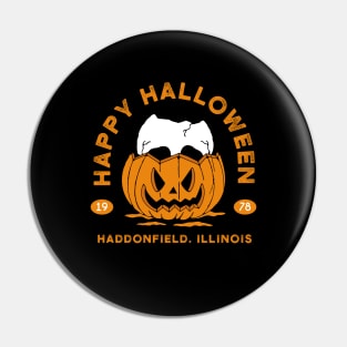 Happy Halloween 1978 Spooky Myers Pumpkin Haddonfield Pin