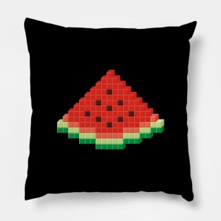 Watermelon Pixel Art Pillow