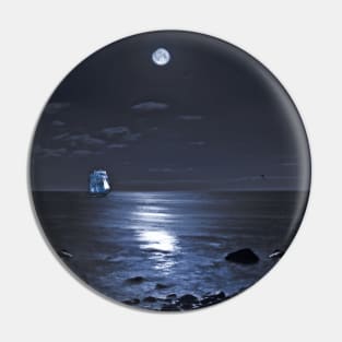 Sailing Ship On A Moonlit Bay Pin