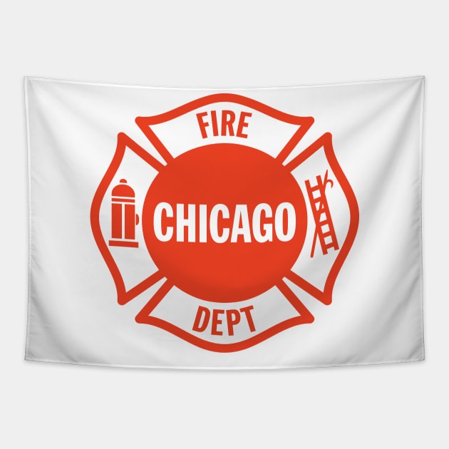 Chicago Fire Dept Tapestry by Loweryo Judew