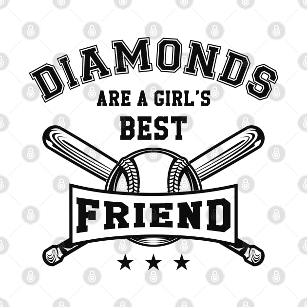 Baseball - Diamonds are a girl's best friend by KC Happy Shop