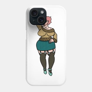 Beautiful pink haired chick Phone Case