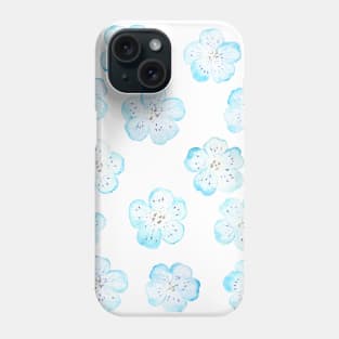 Blue Nemophila Flower pattern Phone Case