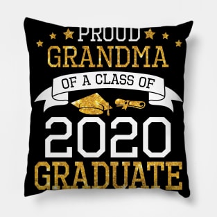 Proud Grandma Of A Class Of 2020 Graduate Senior Happy Last Day Of School Graduation Day Pillow