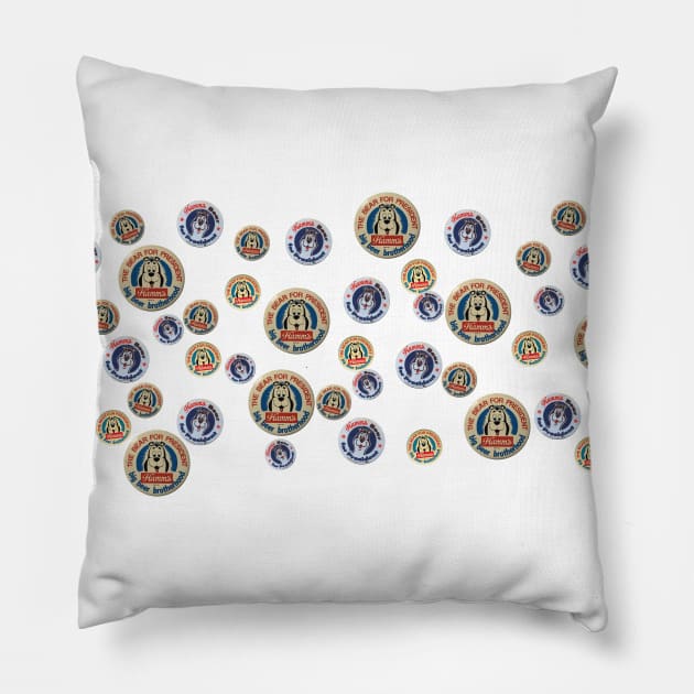 Hamm's Bear For President Pillow by Eugene and Jonnie Tee's