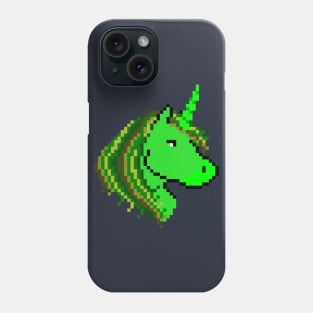 Pixel Green Alien Unicorn Phone Case
