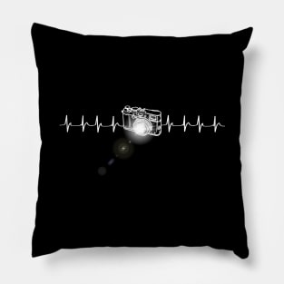 Flashing Camera Photography Heartbeat Photographer Pillow