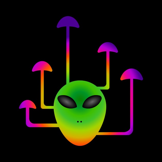 Trippy mushroom alien by QuickSilverfish