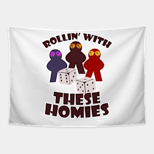 Fun Rolling Homies Boardgame Meeple Art Tapestry