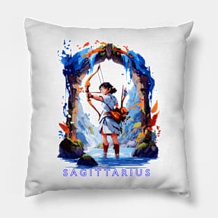 Zodiac sign Sagittarius T-shirt Pillow