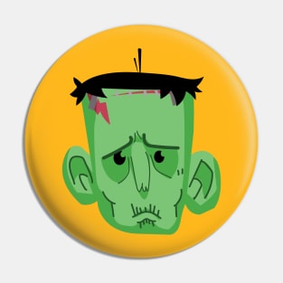 Sad Frankie (No Outline) Pin