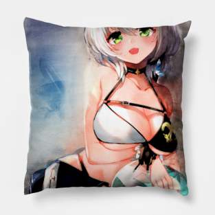 Shirogane Noel Anime Watercolor Pillow