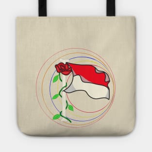 Indonesian flag Tote