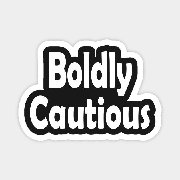 Boldly Cautious Oxymoron Fun Magnet by Klssaginaw