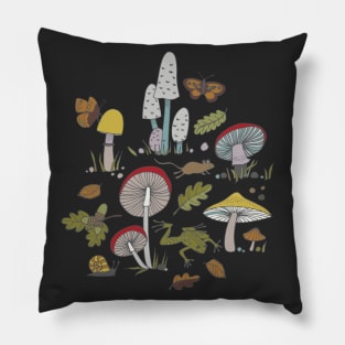 Forest Floor - fun fungus pattern by Cecca Designs Pillow