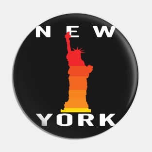 new York liberty sunset Pin