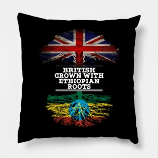 British Grown With Ethiopian Roots - Gift for Ethiopian With Roots From Ethiopia Pillow