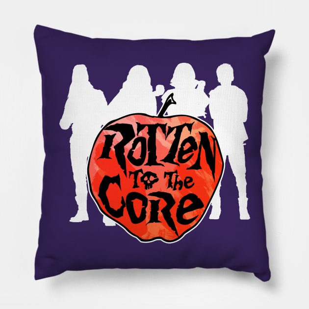 Rotten to the Core - white variant Pillow by Rackham