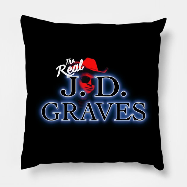 The Real J.D. Graves Logo Pillow by Econoclash