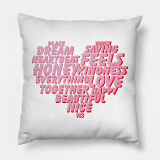 heart txt Pillow