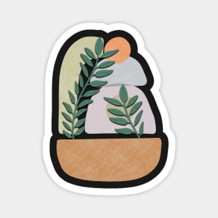 Plant Abstract Minimalism Magnet