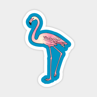 Flamingo bird cartoon illustration Magnet