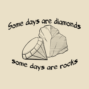 Diamonds and Rocks: Line Art Design T-Shirt