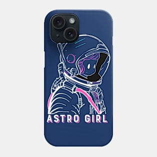 Astro girl - A cute astronaut Phone Case