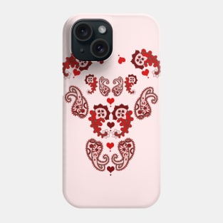 Paisley and Hearts Phone Case