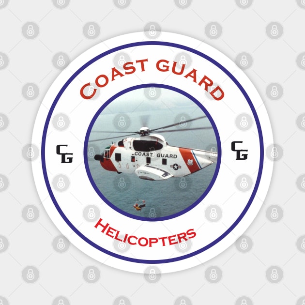 US Coastguard search and rescue Helicopter, Magnet by AJ techDesigns