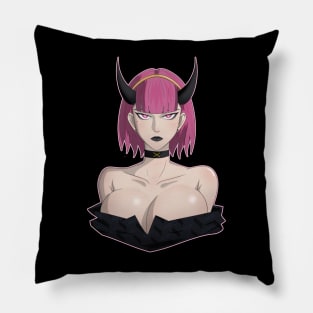 Succubus Horned Girl Halloween Pillow