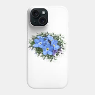 Forget me not, blue flower Phone Case