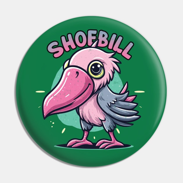 Cute Shoebill Aesthetic Design Pin by Trendsdk