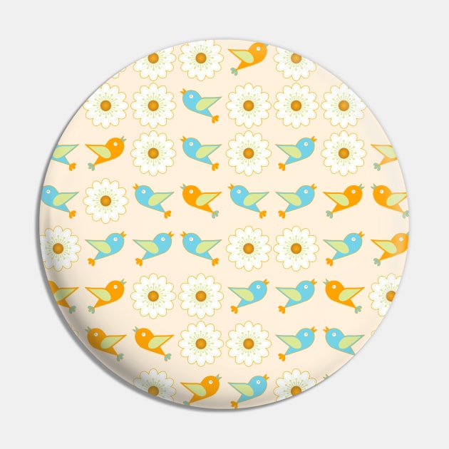 Birds and daisies Pin by Gaspar Avila