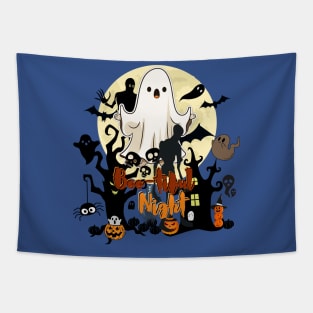 "Boo-tiful Night" Halloween design Tapestry