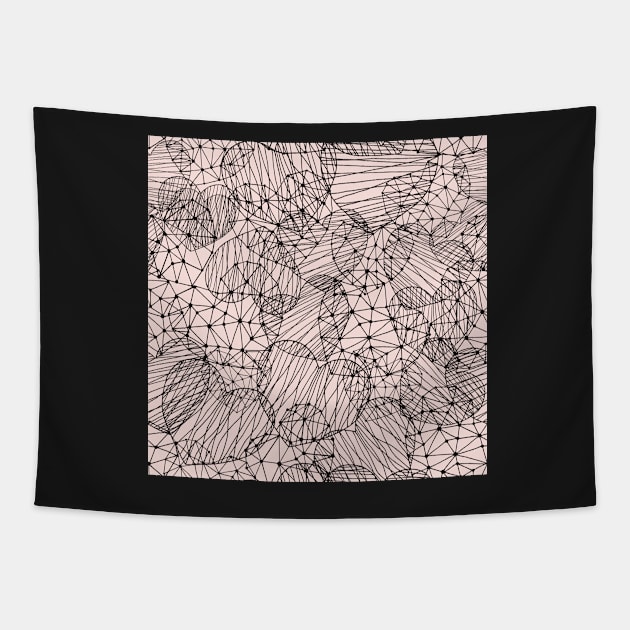 Futuristic hearts shapes Tapestry by olgart