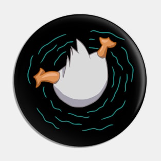 Swimming Duck Upside Down Pin