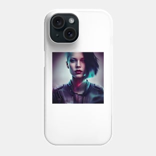 Cyber Beauty: Futuristic Elegance in Rendered Portraiture Phone Case