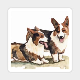 Watercolor Cardigan Welsh Corgi - Dog Lovers Magnet