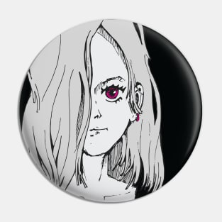 Portrait girl Pin