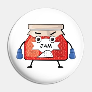 Jam Boxer - Funny Character Illustration Pin