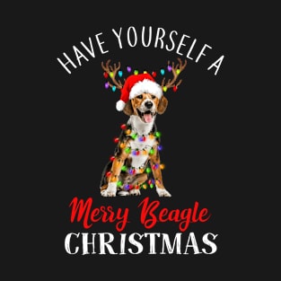 Have Yourself A Merry Beagle Christmas Funny Gift Christmas T-Shirt