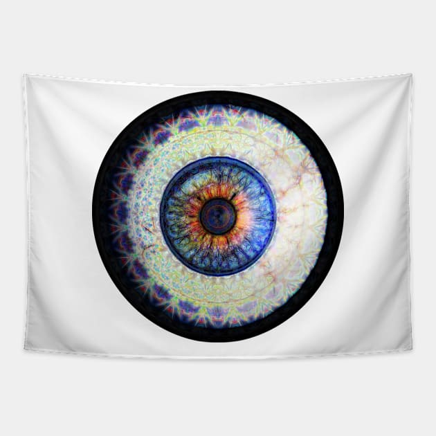 Lively Blue Eyball Jewel Tapestry by crunchysqueak