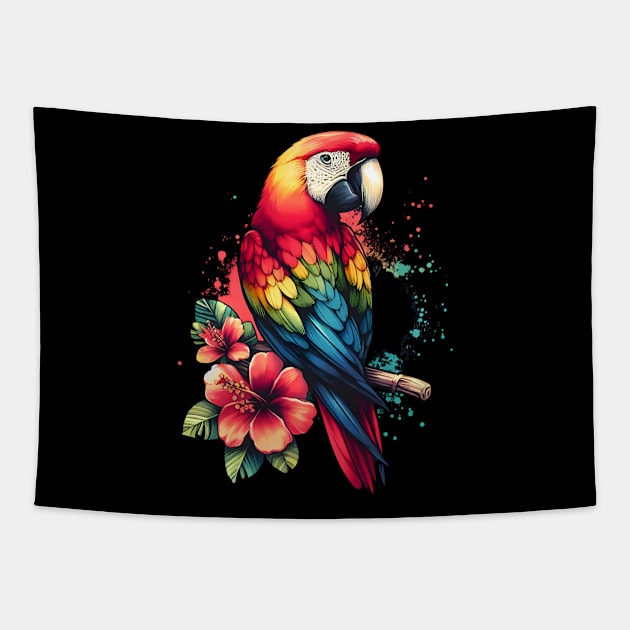 parrot lover Tapestry by vaporgraphic