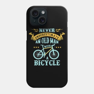 Old Man With Bike Wheel Phone Case