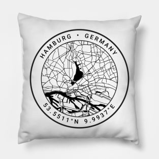 Hamburg Map Pillow