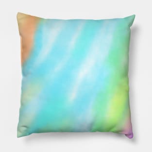 Colorful watercolor abstract texture art Pillow