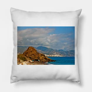 Penoncillo Beach Torrox Costa Nerja Spain Pillow