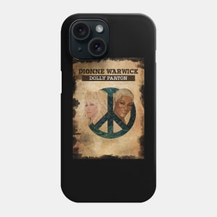 Vintage Old Paper 80s Style Dionne Warwick Peace Phone Case