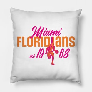 Defunct Miami Floridians Basketball Team Pillow